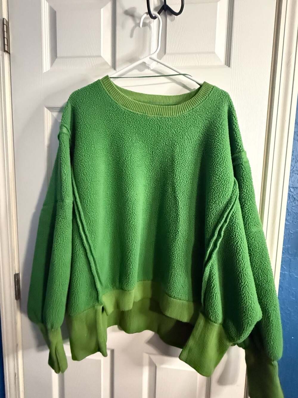 We The Free Free People Camden Fleece Sweatshirt Green Size L
